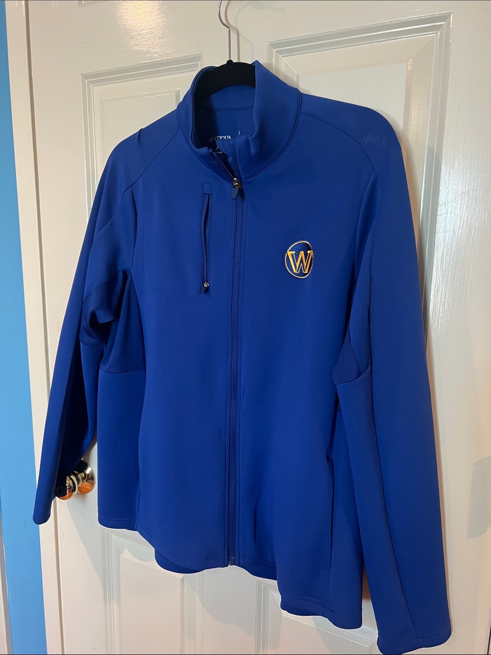 Golden state warriors zip blue jacket XL